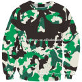 WY26 Printing green camouflage hedging long-sleeved sweater wholesale